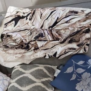 Silk 1/2 sleeve multipattern dress